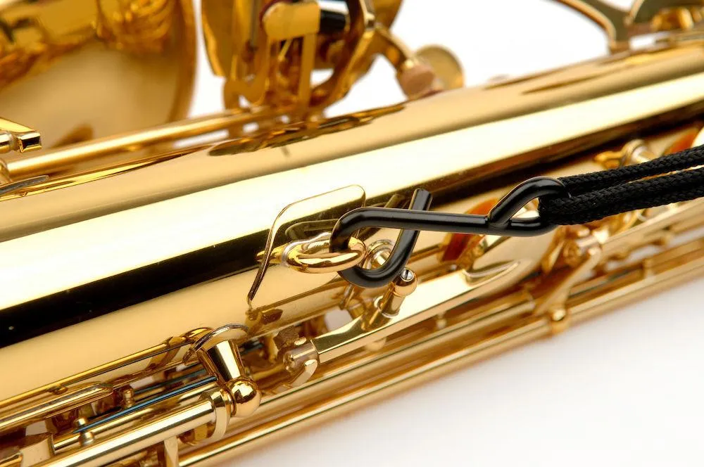 Rico Saxophone Strap, Soprano/Alto, Black Nylon - Image 3