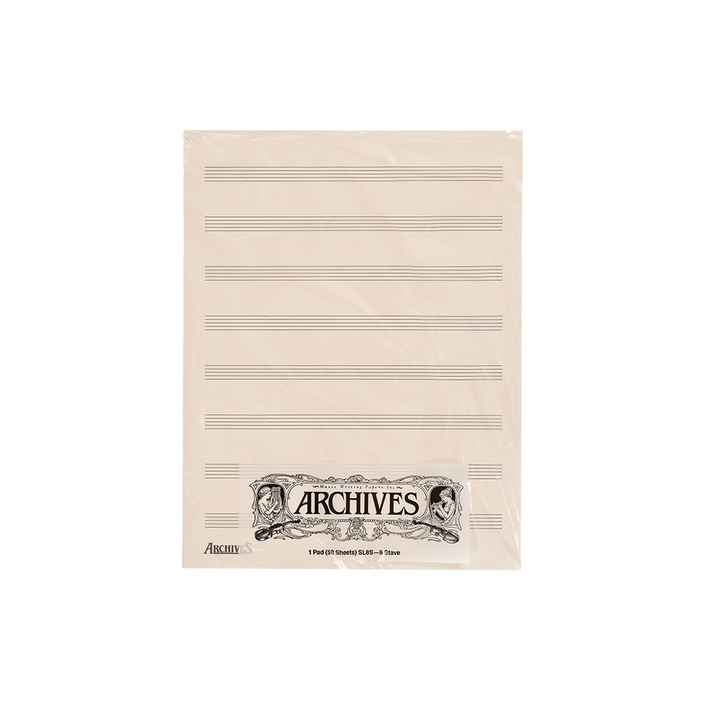 Archives Manuscript Score Pads, 8 Stave, 50 Sheets - Image 3