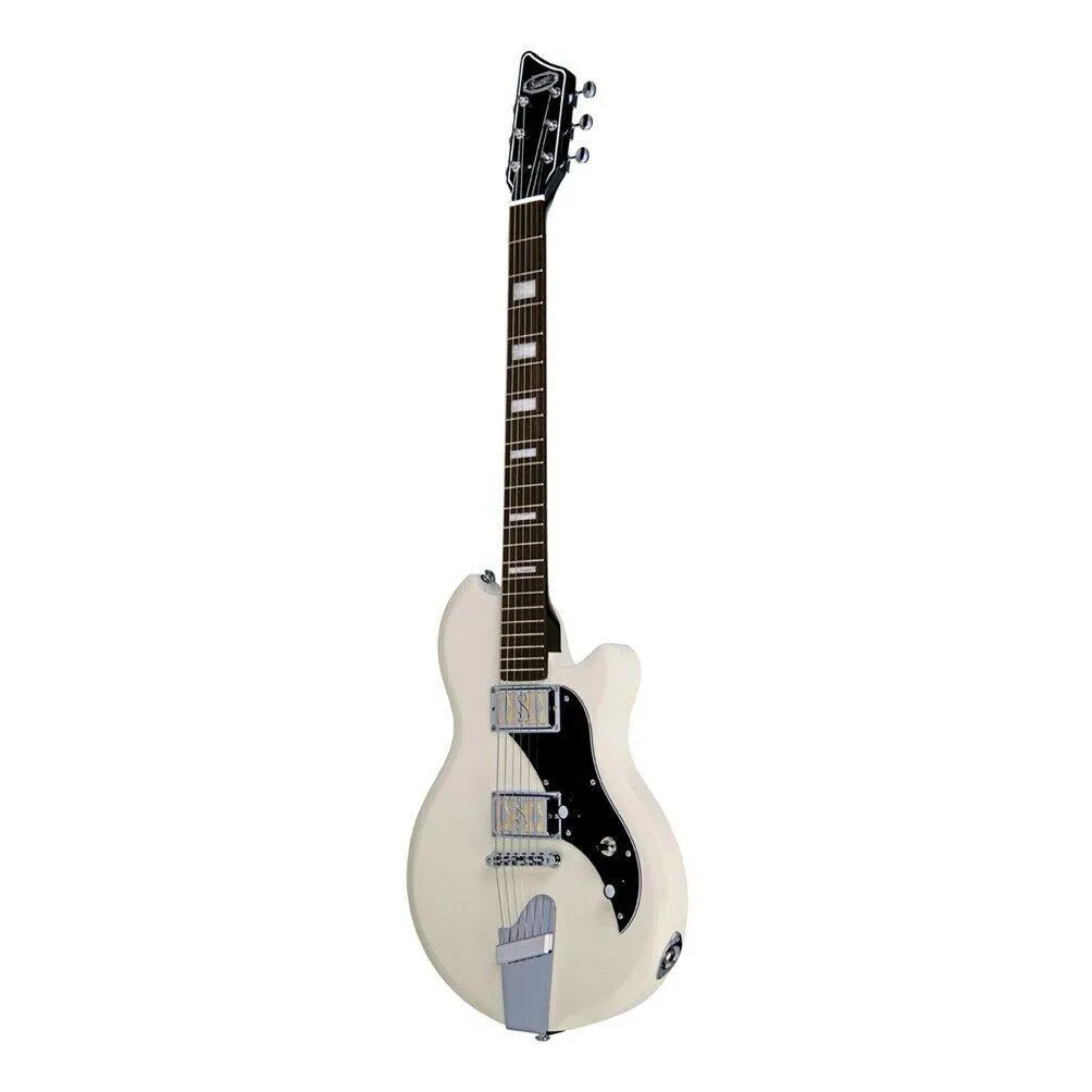 SUPRO Electric Guitar Westbury Artic White - Gold Foil Pickups - Image 3