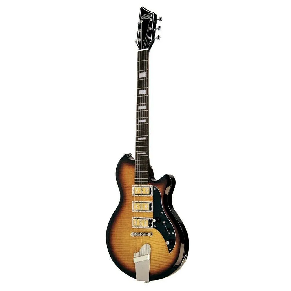 Supro Island Series Hampton Electric Guitar Flame Maple Tobacco Burst RRP $1749 - Image 3