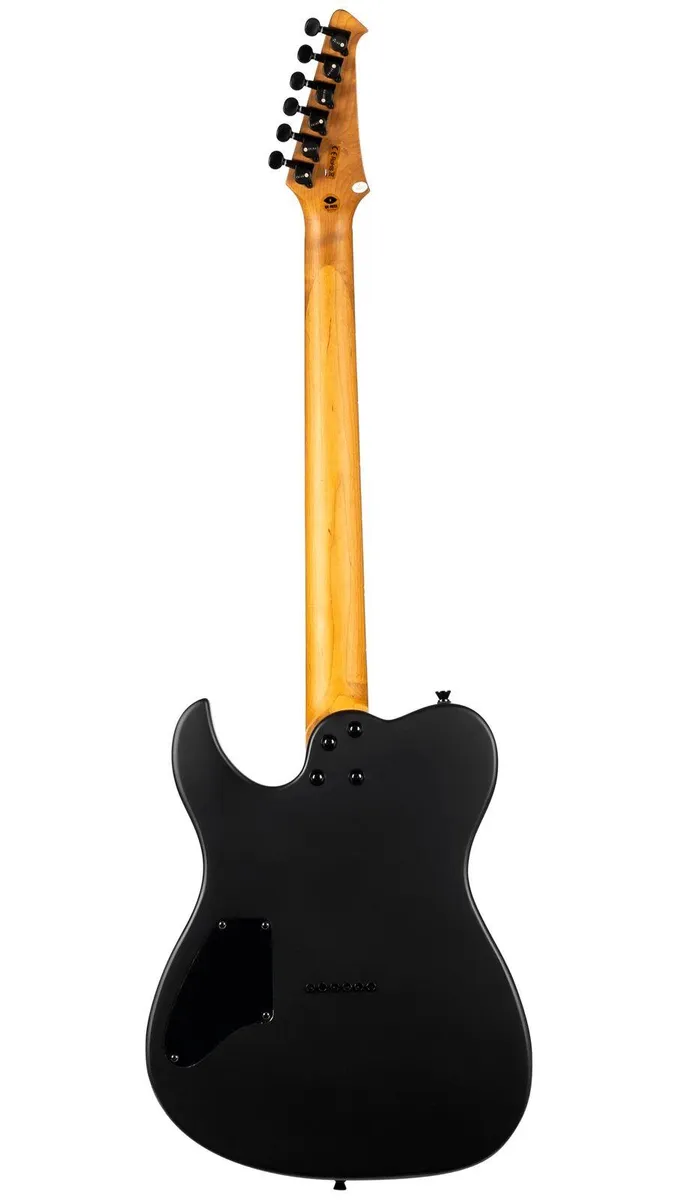 Spira Guitars T-400 MBK BAR 27"-Scale Baritone Electric Guitar - Satin Black - Image 3