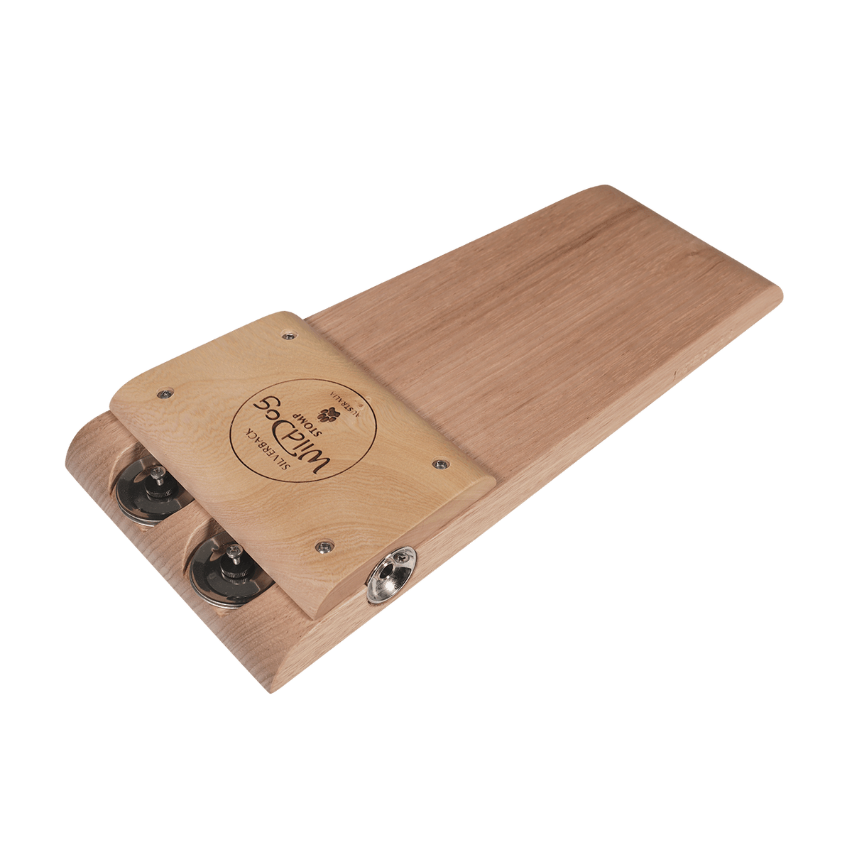 Wild Dog Silverback Stomp Box - Tassie Oak Artist Series w/Jingles - Image 3