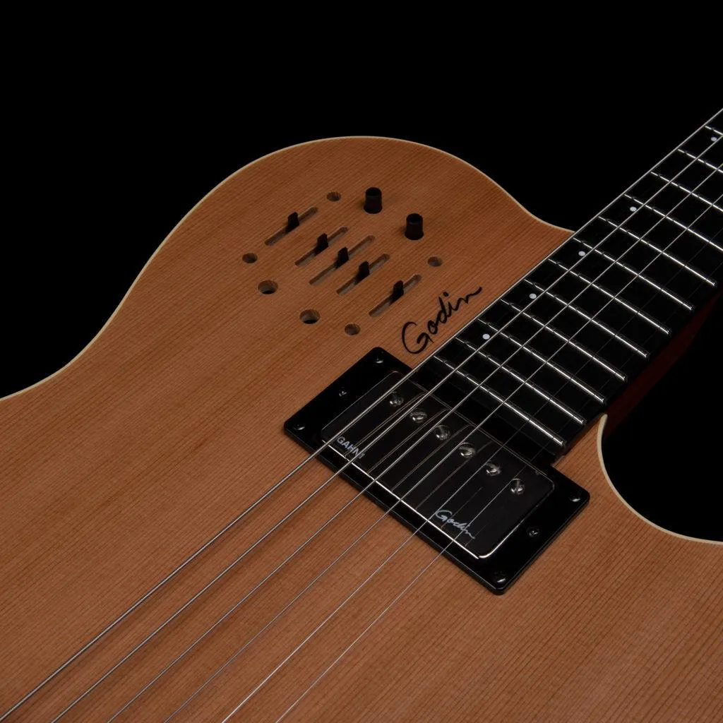 Godin 030293 A6 Ultra Natural SG 6 String Acoustic Electric Guitar with Bag - Image 4