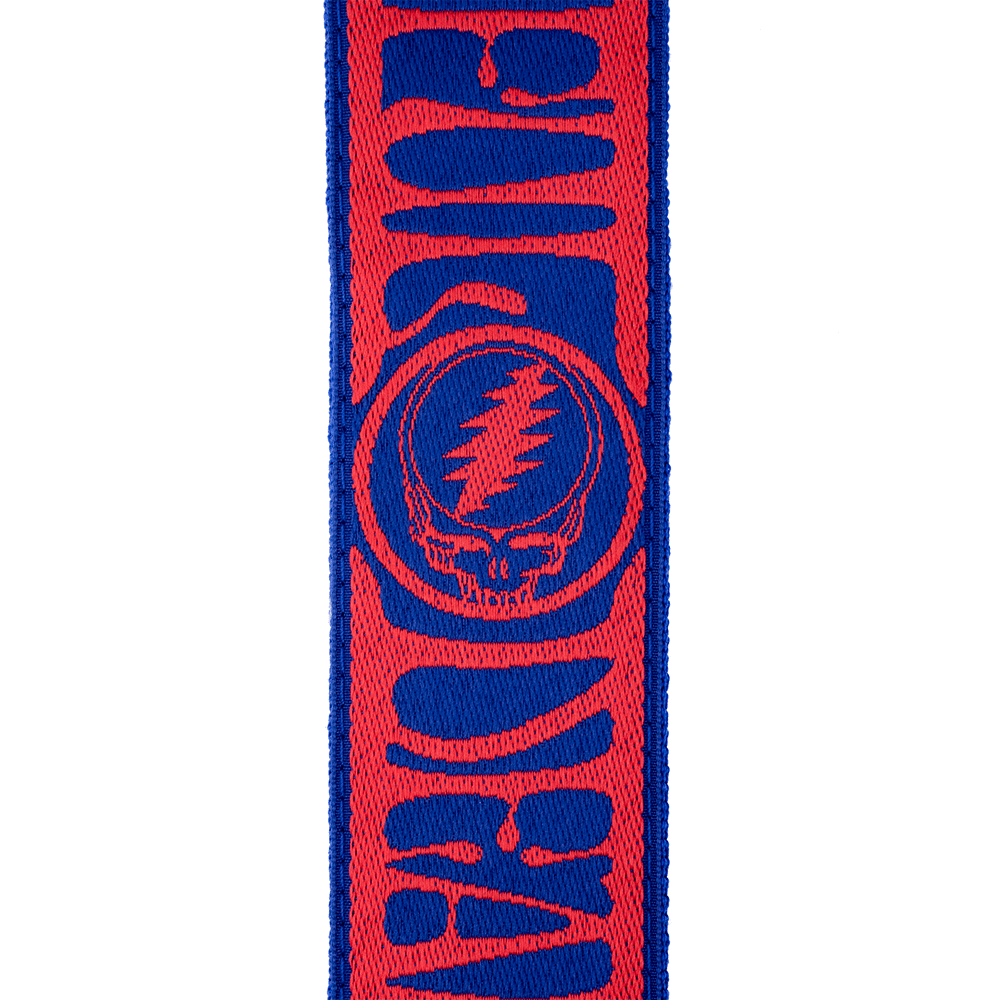 D'Addario Grateful Dead Woven, Steal Your Face, Red/Blue - Image 4