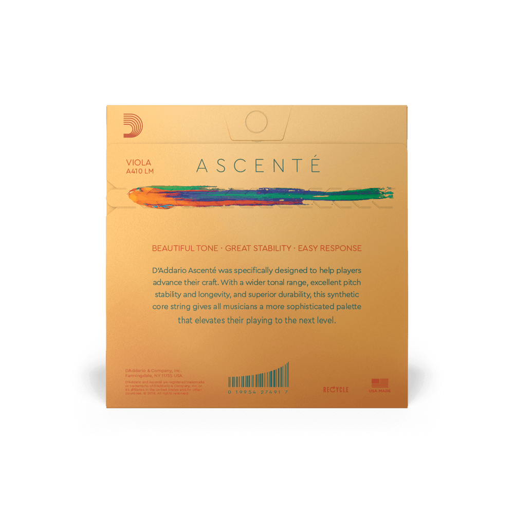 D'Addario AscentǸ Viola A String, Long Scale, Medium Tension - Image 4