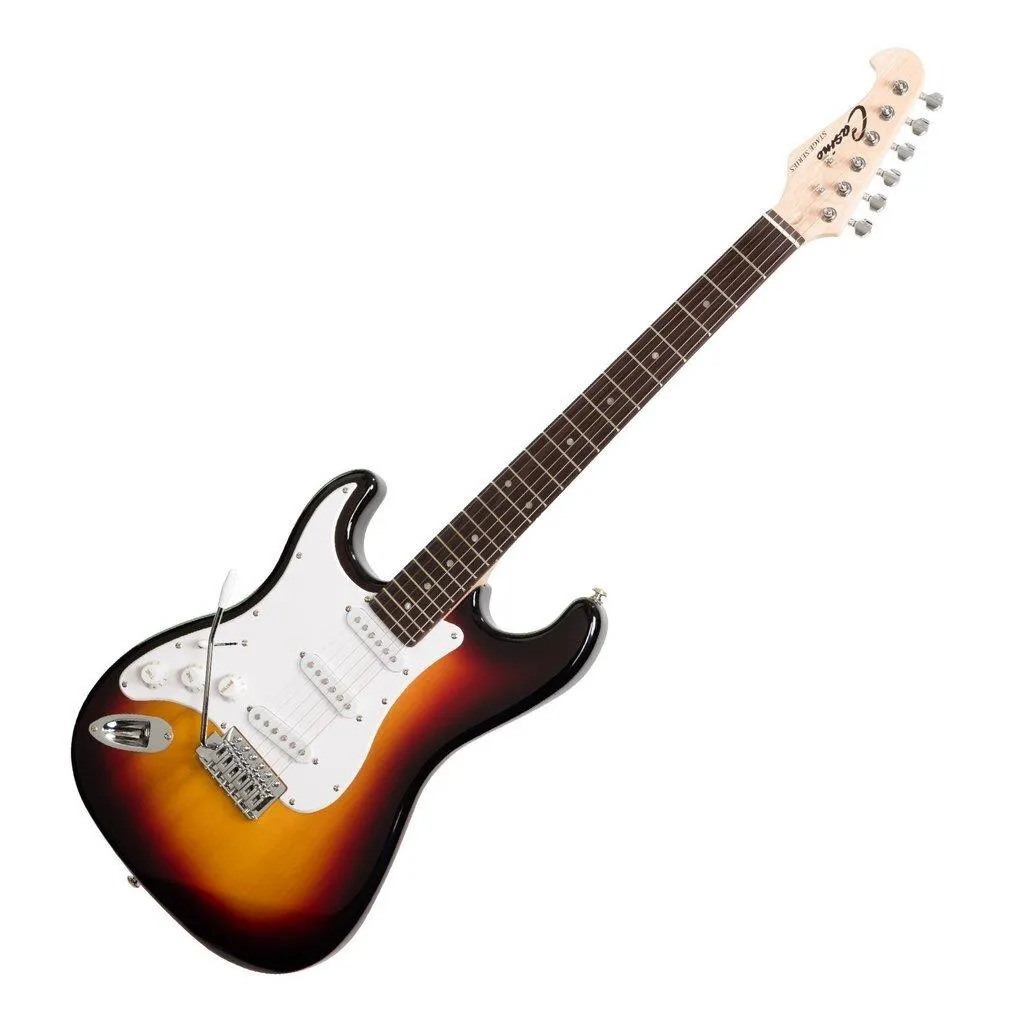 Casino ST-Style Left Handed Electric Guitar Sunburst W/ Bag and Strap - Image 4