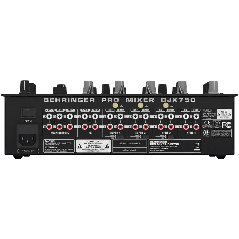 The Behringer Professional 5-Channel Digital DJX750 Pro DJ Mixer With Effects - Image 4