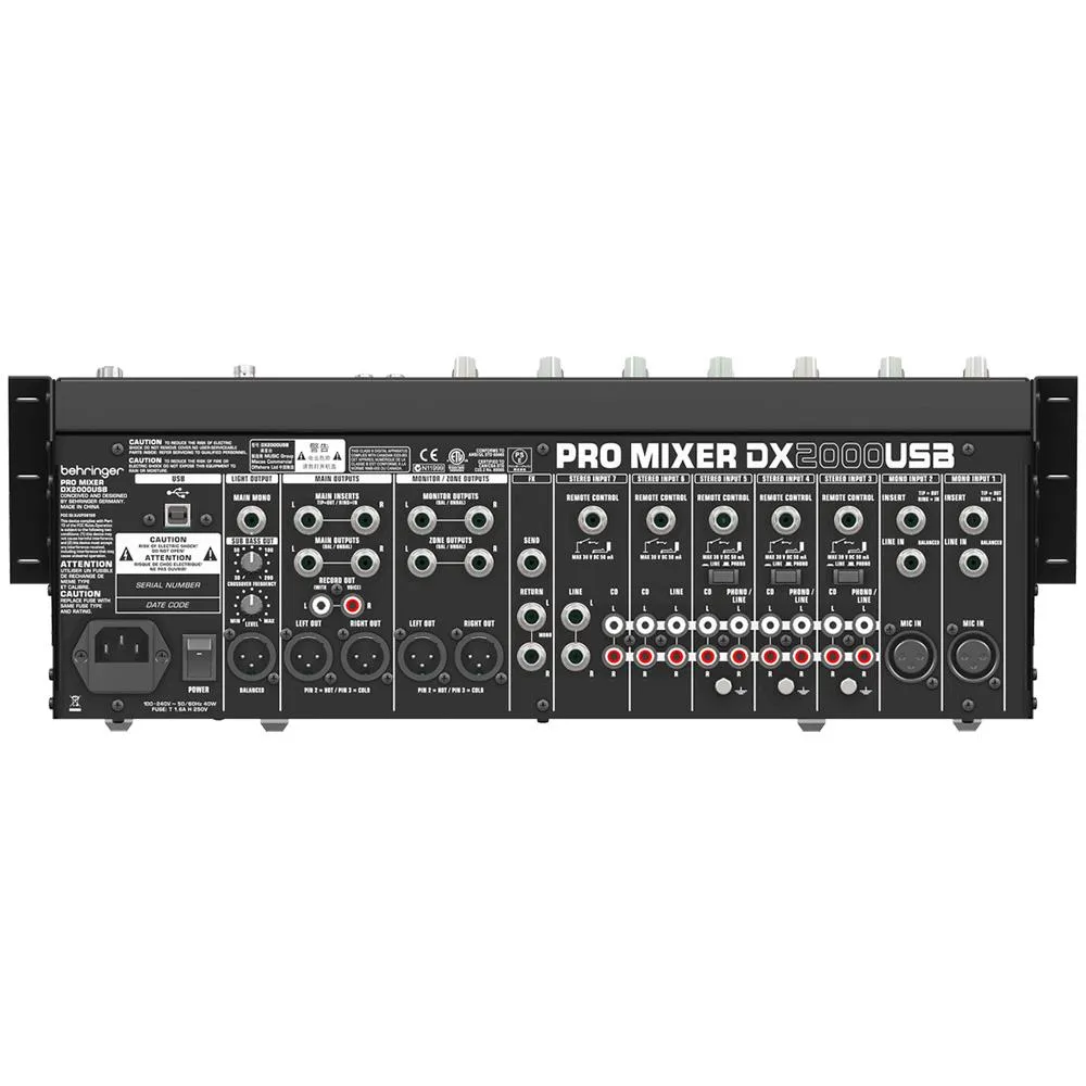 The Behringer Professional 7-Channel DX2000USB Pro DJ Mixer USB Audio Interface - Image 4