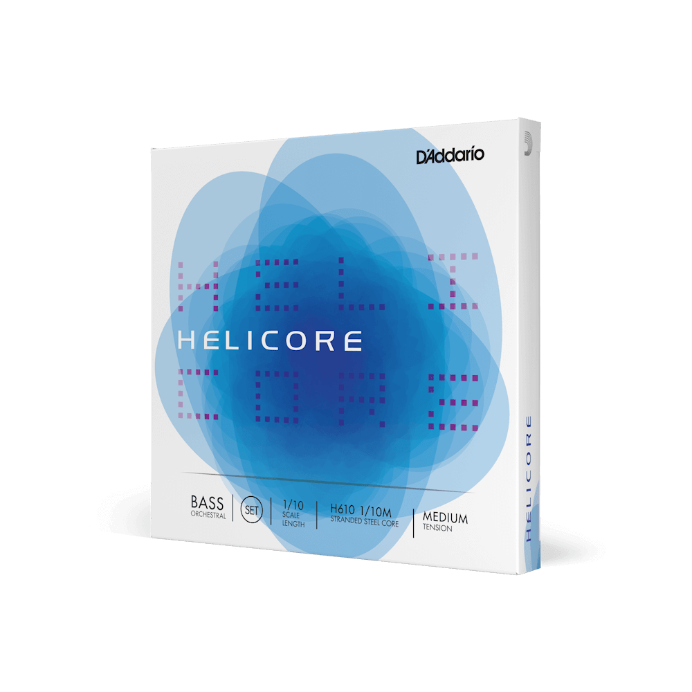 D'Addario Helicore Orchestral Bass String Set, 1/10 Scale, Medium Tension - Image 4