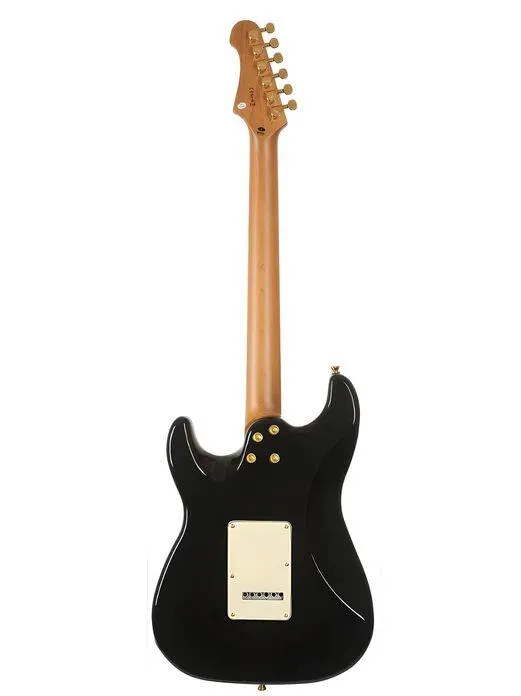 JET JS-480 HSS Electric Guitar - Black with Gold Hardware - Image 4