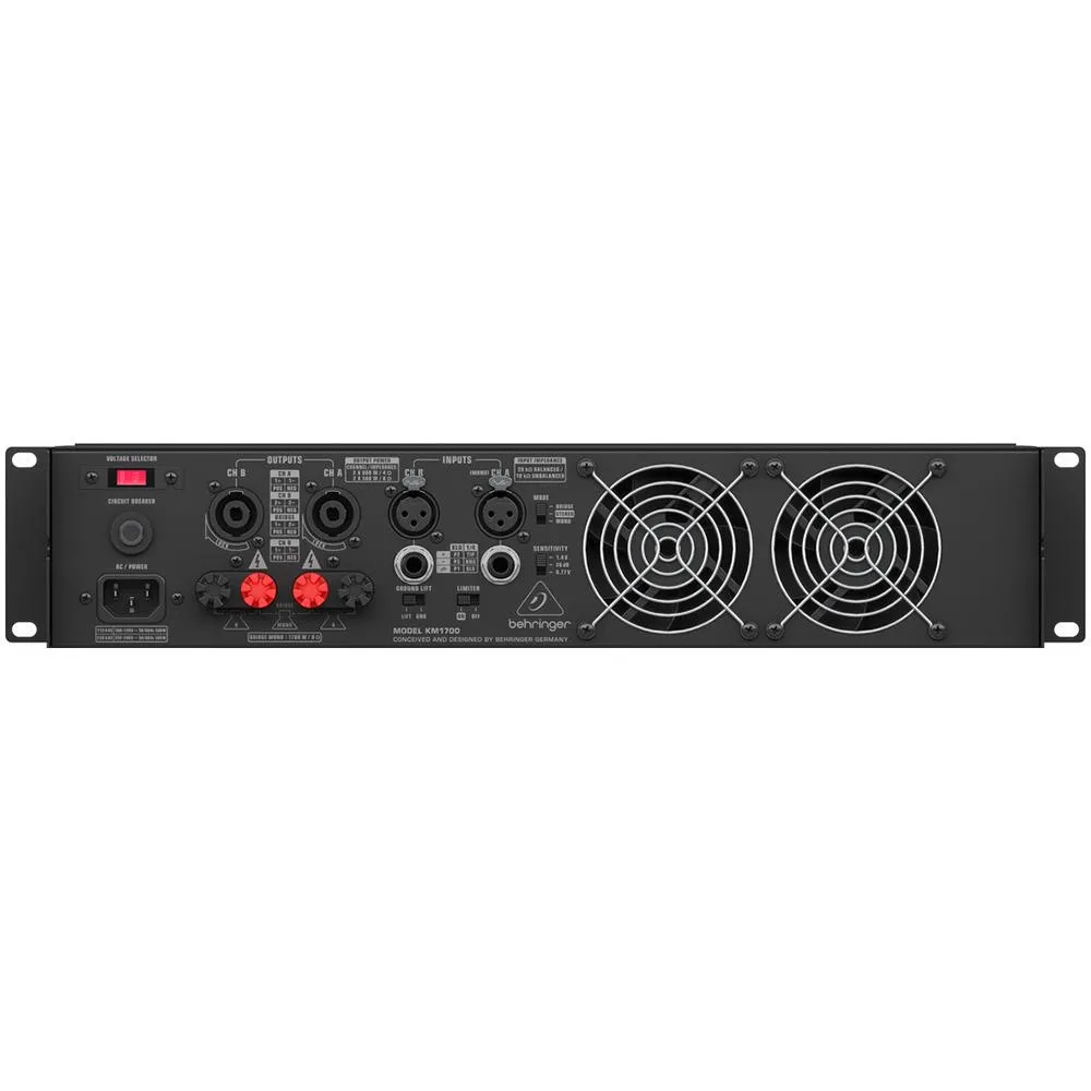 The Behringer Professional 1700-Watt Stereo Power KM1700 Amplifier With ATR - Image 4