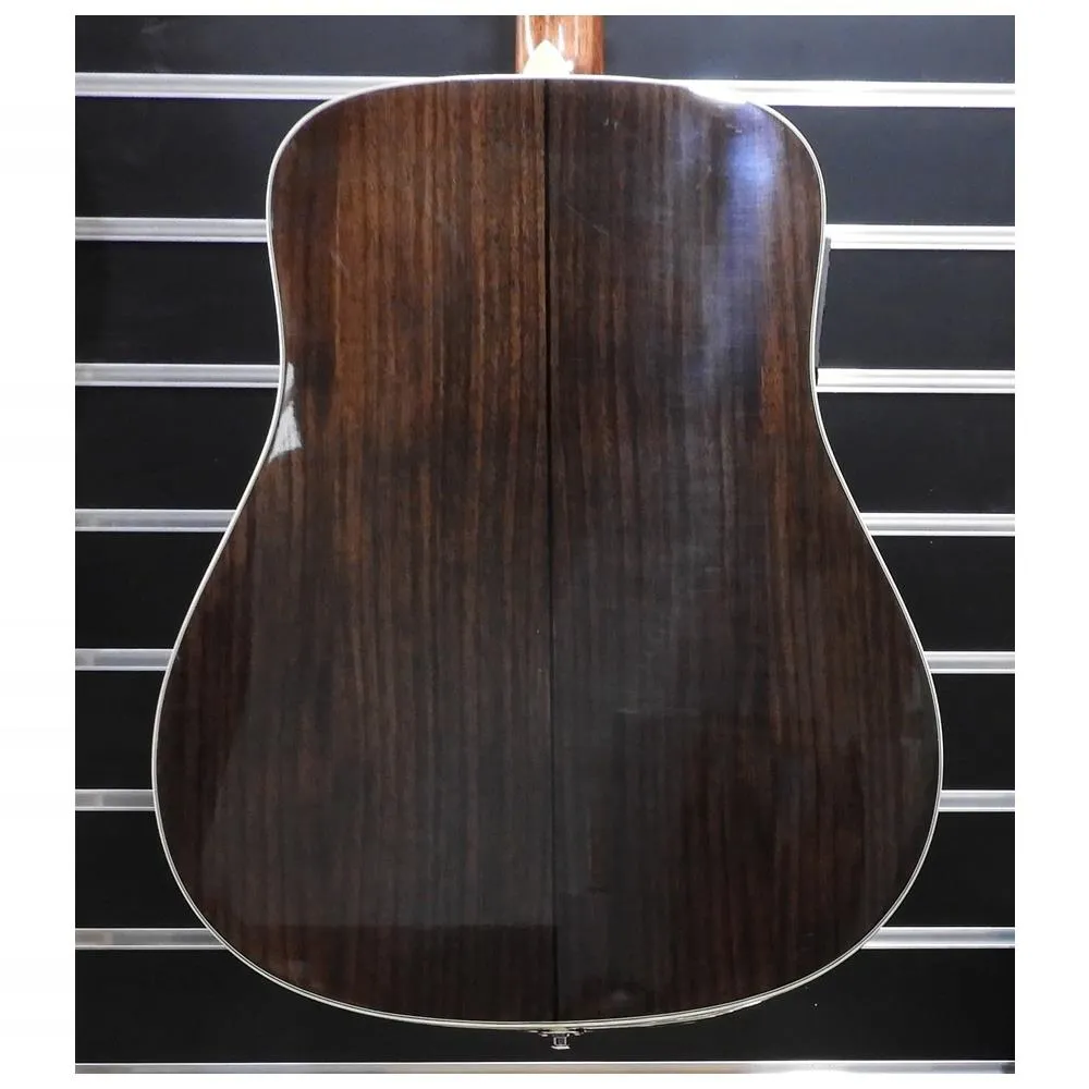 LA Guitars All Solid Spruce/Rosewood Dreadnought Acoustic / Electric Guitar - Image 4