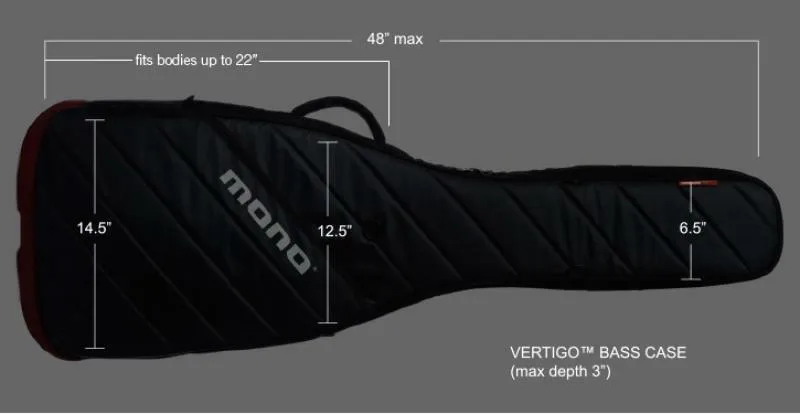 MONO Cases M80 Vertigo Electric Bass Guitar Case Steel Grey - Image 4