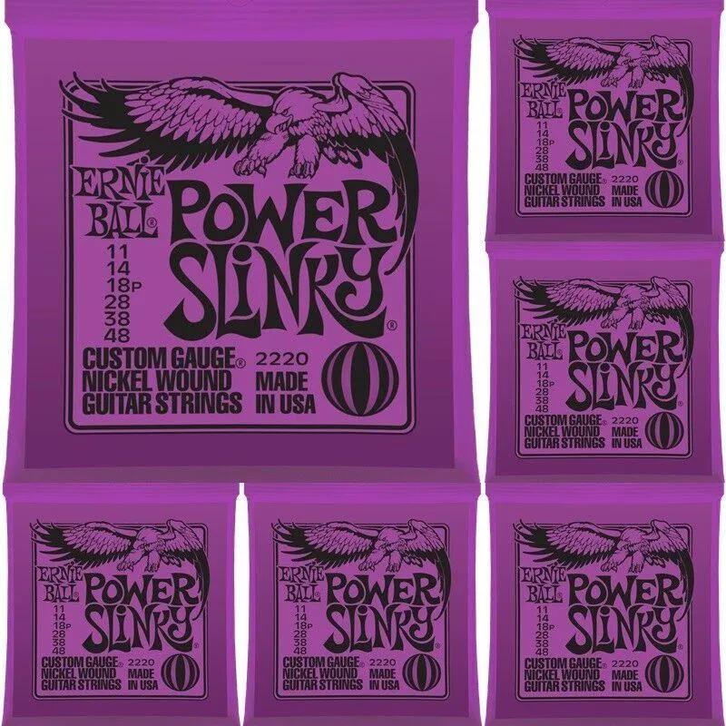 Ernie Ball 2220 Power Slinky Nickel Electric Guitar Strings Gauges 11 - 48 - Image 4