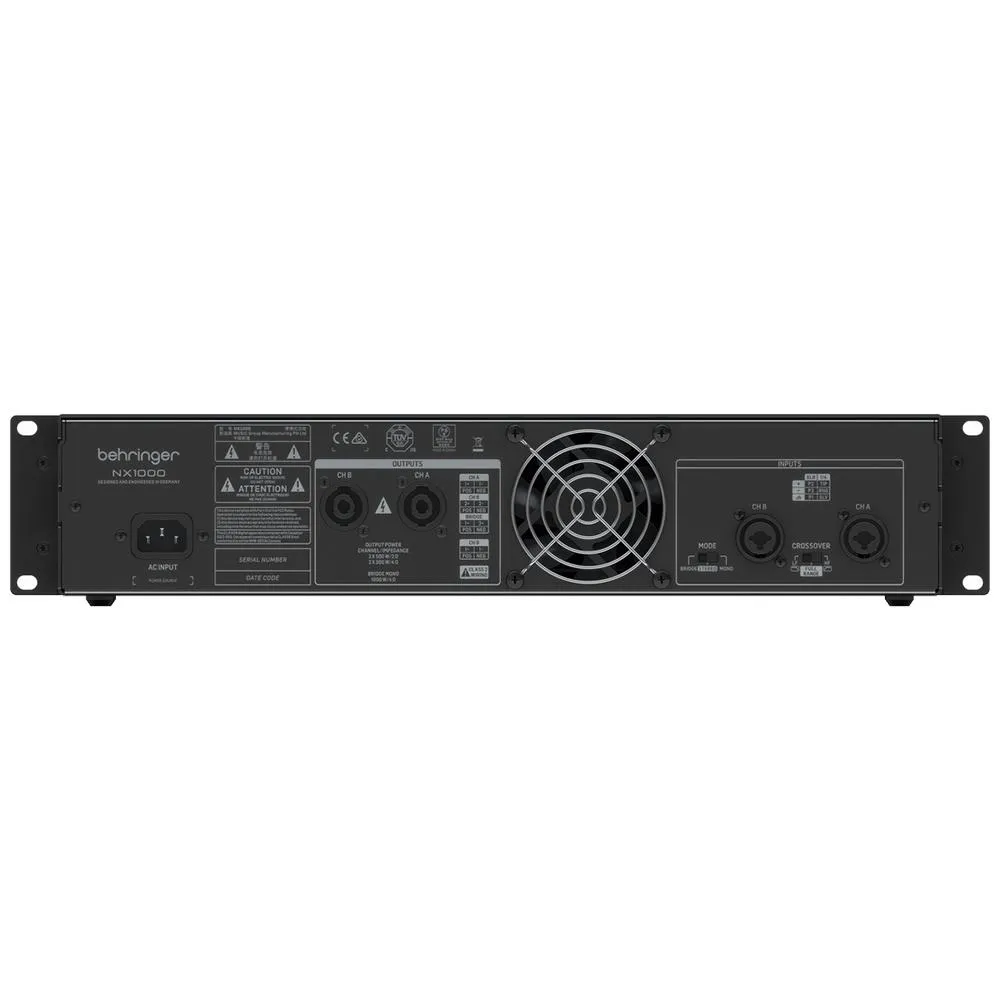 The Behringer Ultra-Lightweight NX1000 Power Amplifier With Smart Sense - Image 4