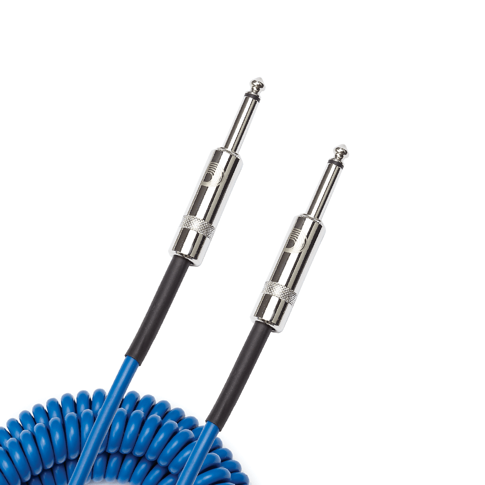 D'Addario Coiled Instrument Cable, 30' - Blue - Image 4