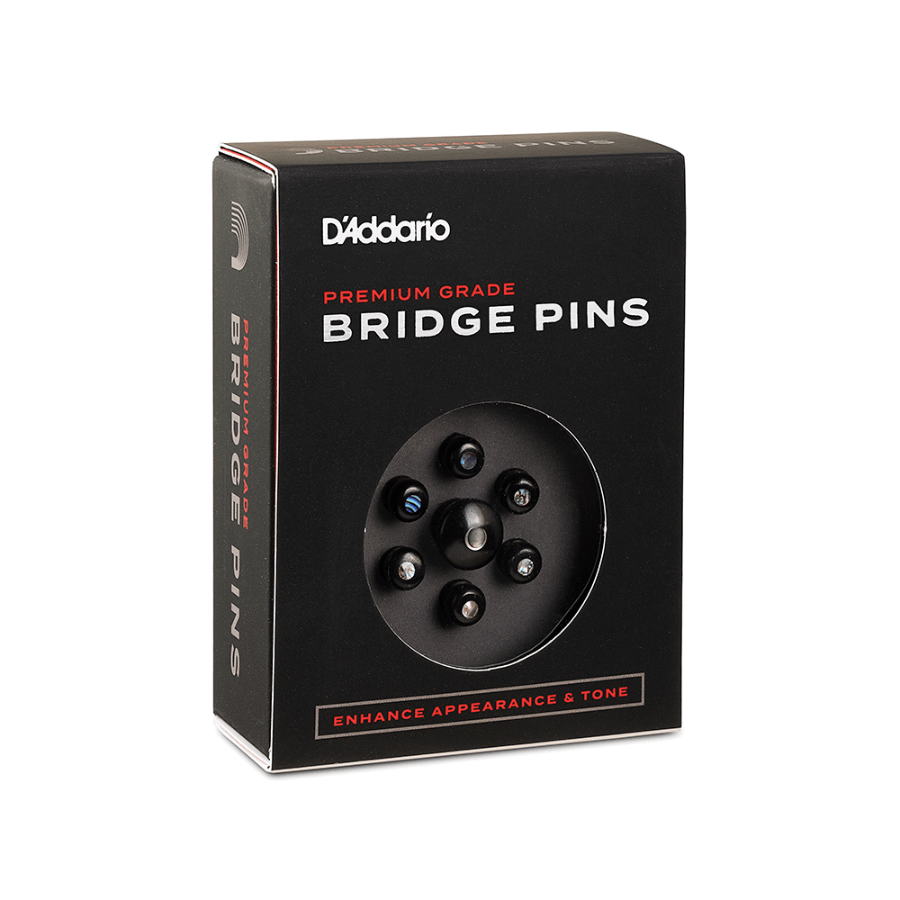 D'Addario Ebony Bridge Pins with End Pin Set, Abalone Inlay - Image 4