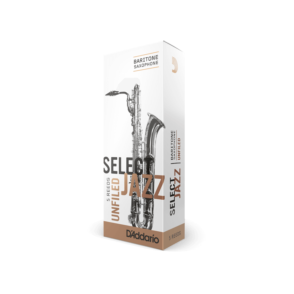 D'Addario Select Jazz Unfiled Baritone Saxophone Reeds, Strength 4 Soft, 5-pack - Image 4