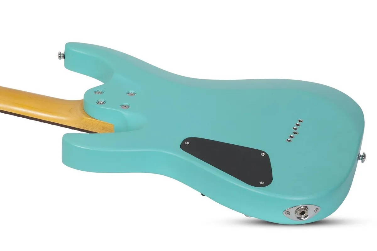 Schecter C-6 Deluxe Electric Guitar - Satin Aqua SCH428 - Image 4