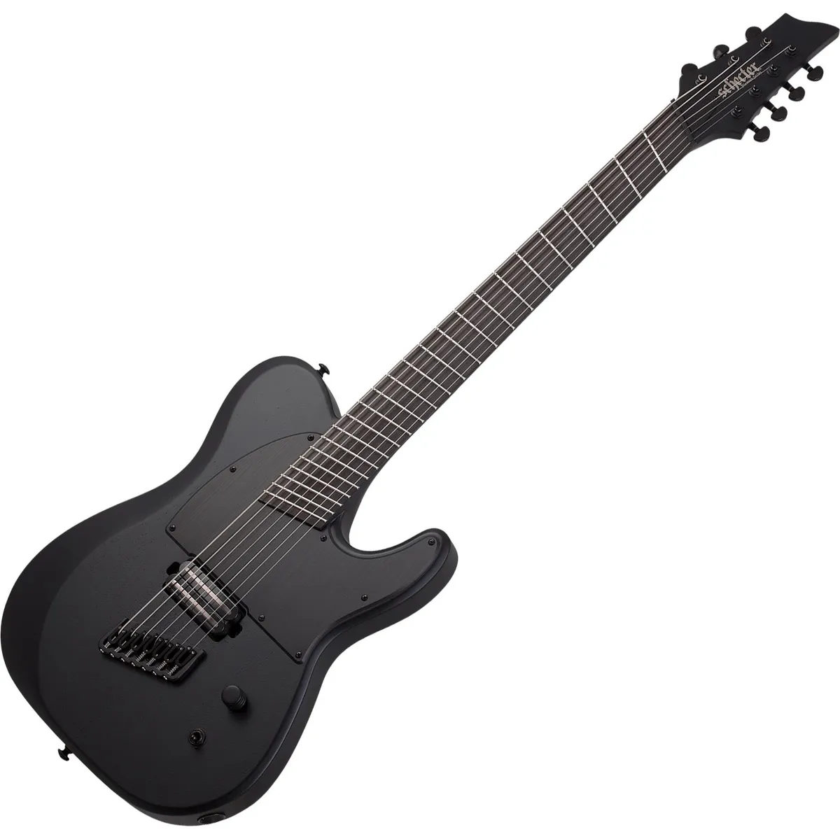Schecter PT Black Ops 7 String Electric Guitar - Satin Black Open Pore - Image 4