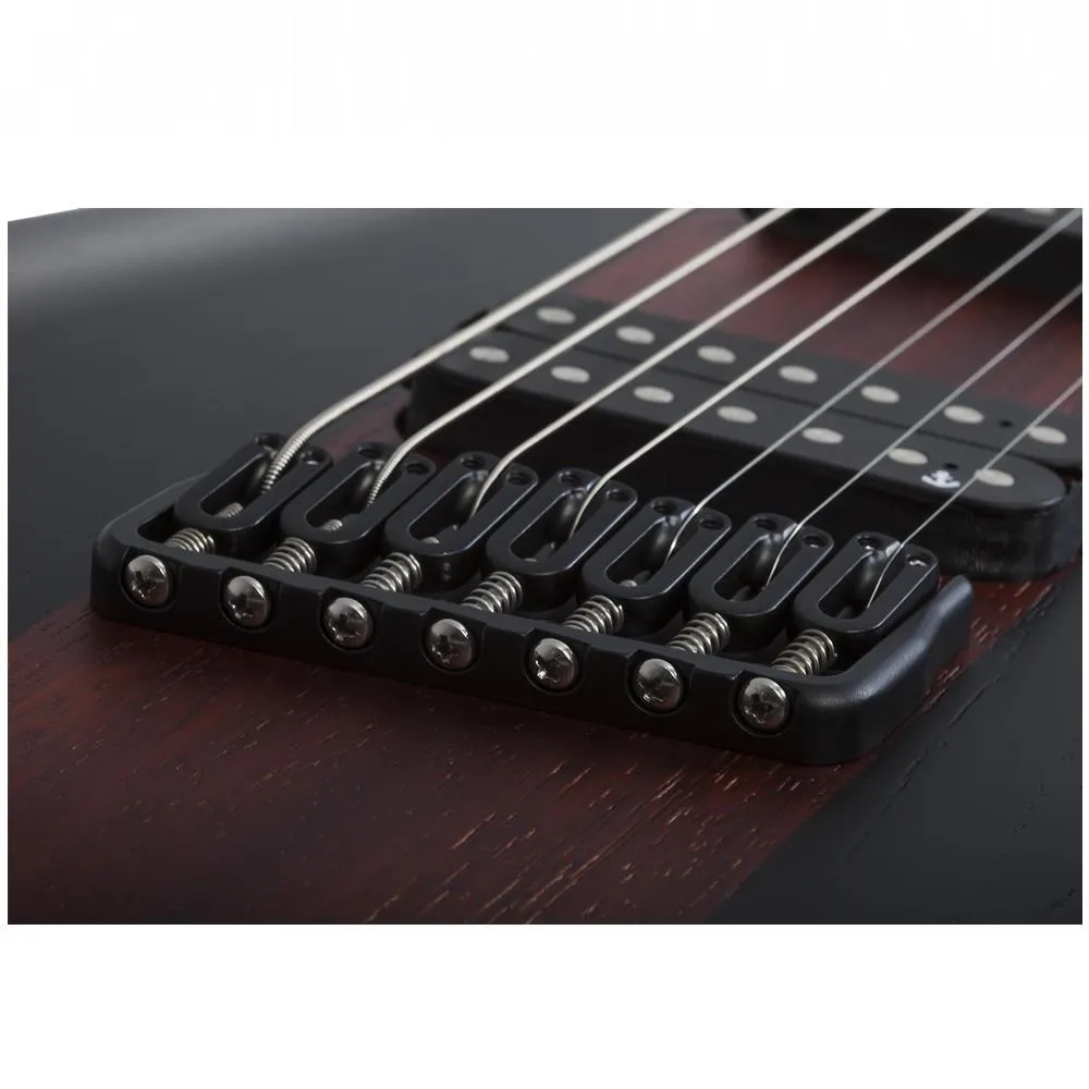 Schecter C-7 Multi-scale Rob Scallon 7-String Electric Guitar - Satin Dark Roast - Image 4