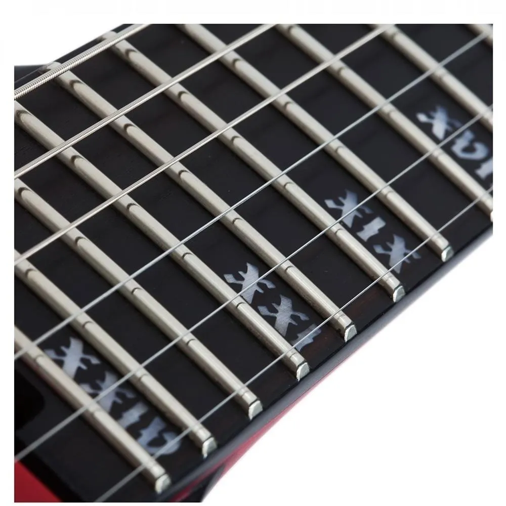 Schecter Banshee GT-6 FR Electric Guitar - Satin Trans Red Fact 2nd - Image 4