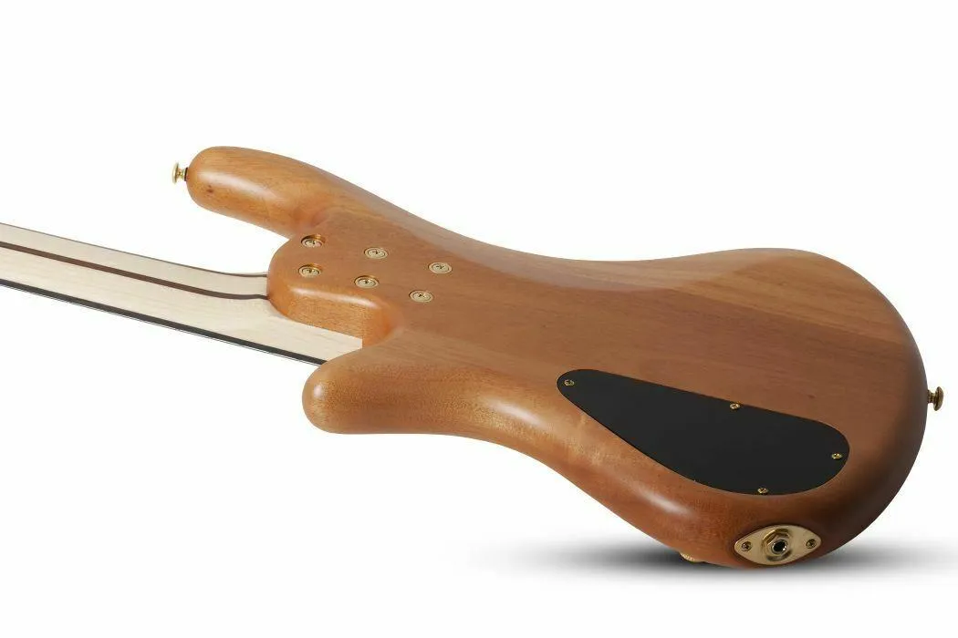 Schecter 2541 Stiletto Custom-5 String Electric Bass Guitar, Natural Satin - Image 4