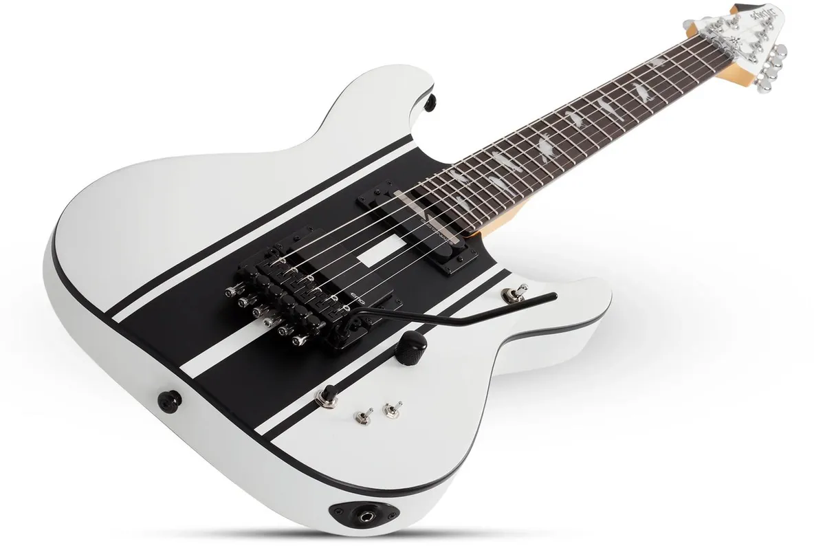 Schecter Signature DJ Ashba Electric Guitar, Satin White - Image 4