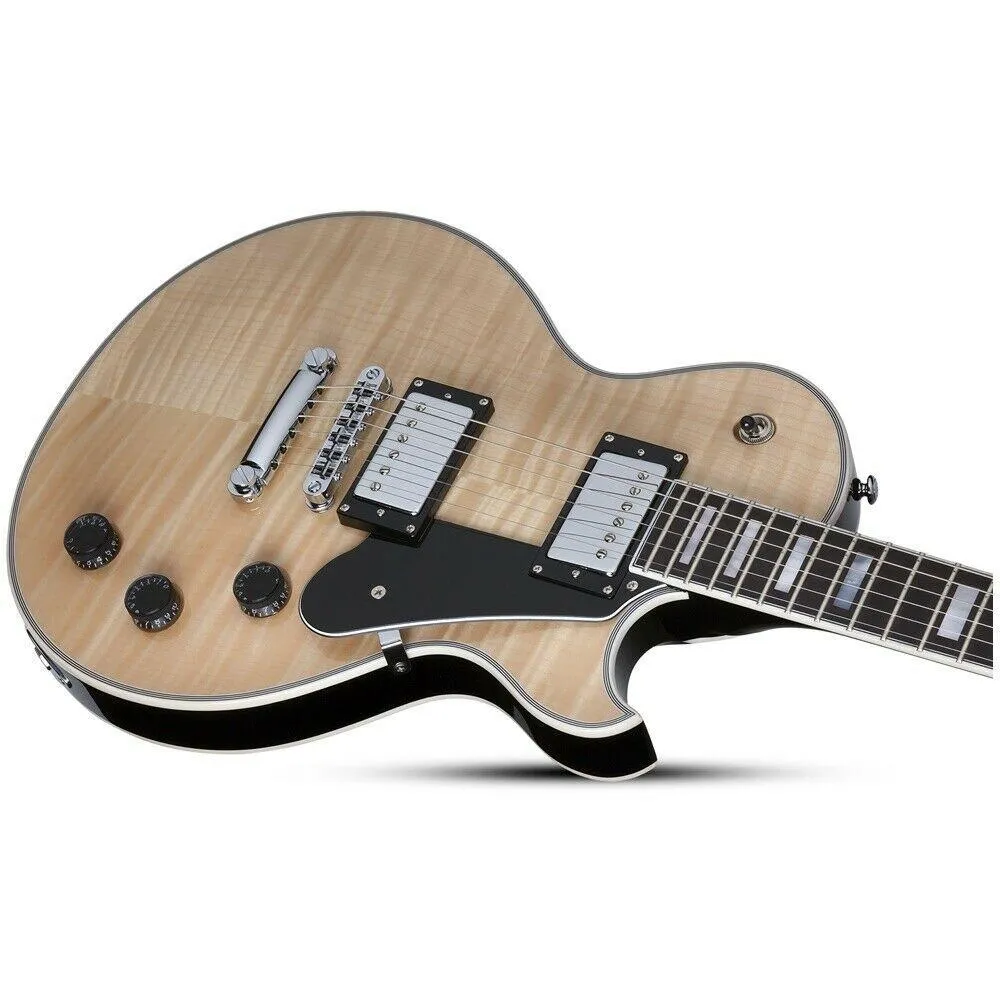 Schecter Solo-II Custom Electric Guitar - Ebony/Gloss Natural - 655 RRP $2,249 - Image 4