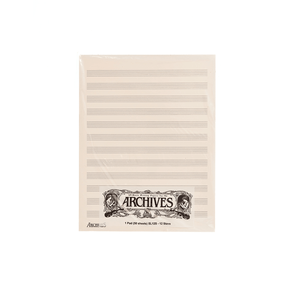 Archives Manuscript Score Pads, 12 Stave, 50 Sheets - Image 4