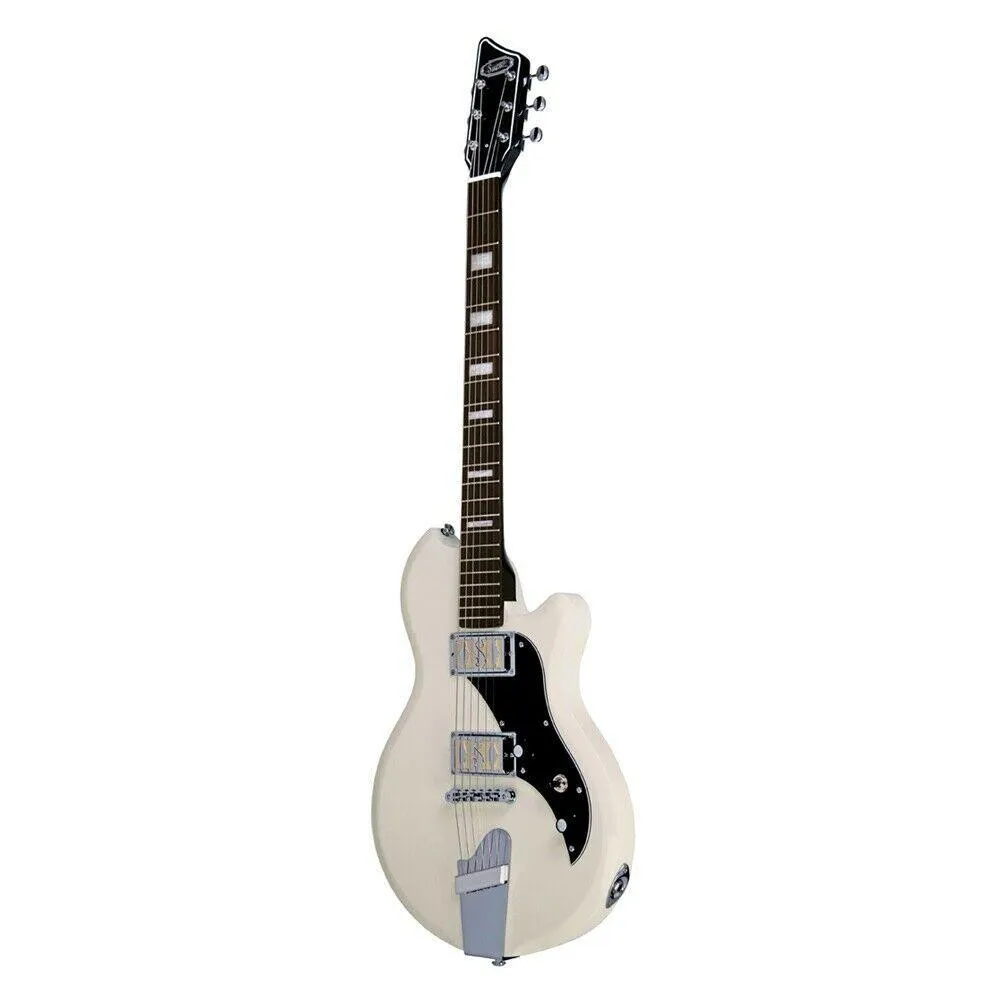 SUPRO Electric Guitar Westbury Artic White - Gold Foil Pickups - Image 4