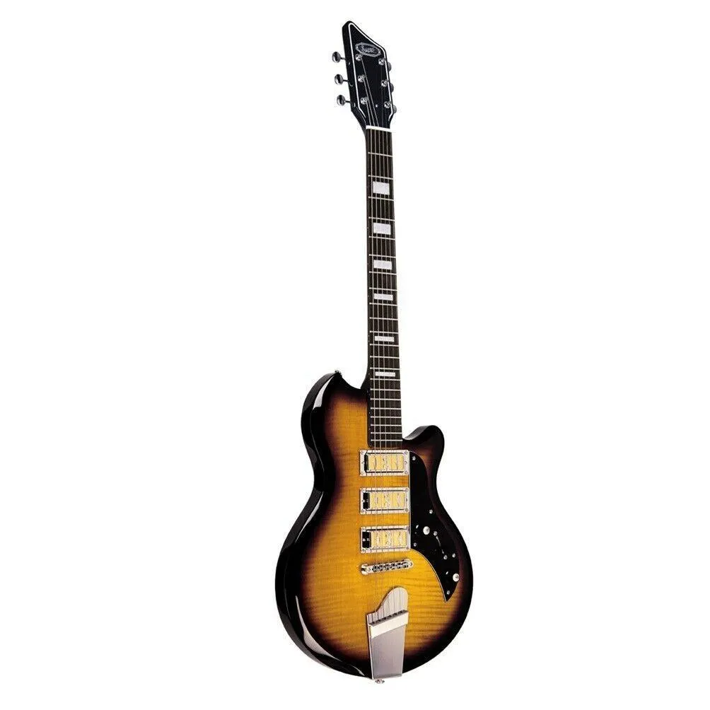 Supro Island Series Hampton Electric Guitar Flame Maple Tobacco Burst RRP $1749 - Image 4