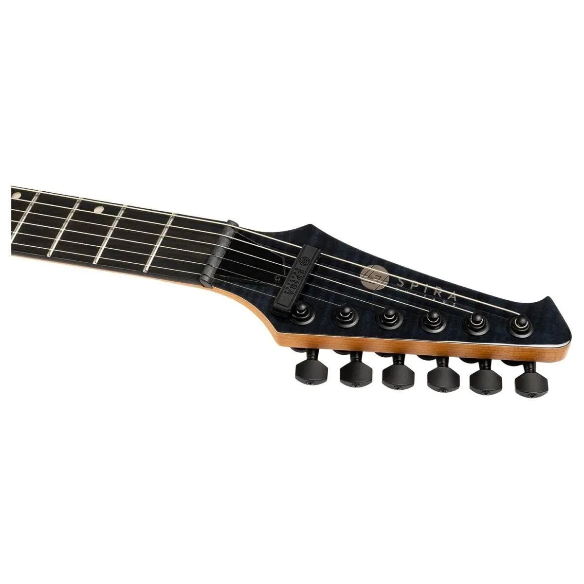 Spira Guitars X-500 TBK Ebony Fretboard Electric Guitar - Transparent Black - Image 4