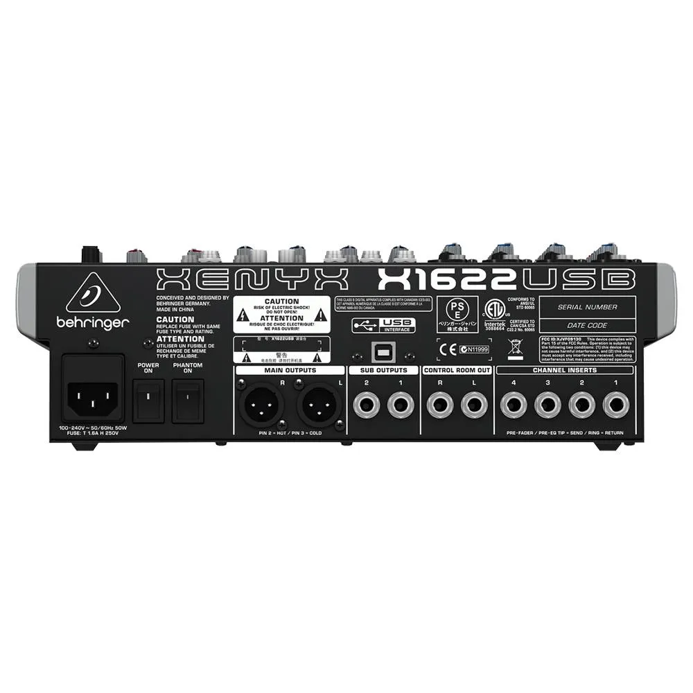 Behringer Xenyx X1622USB Mixer with USB and Effects 12-channel USB Mixer - Image 4