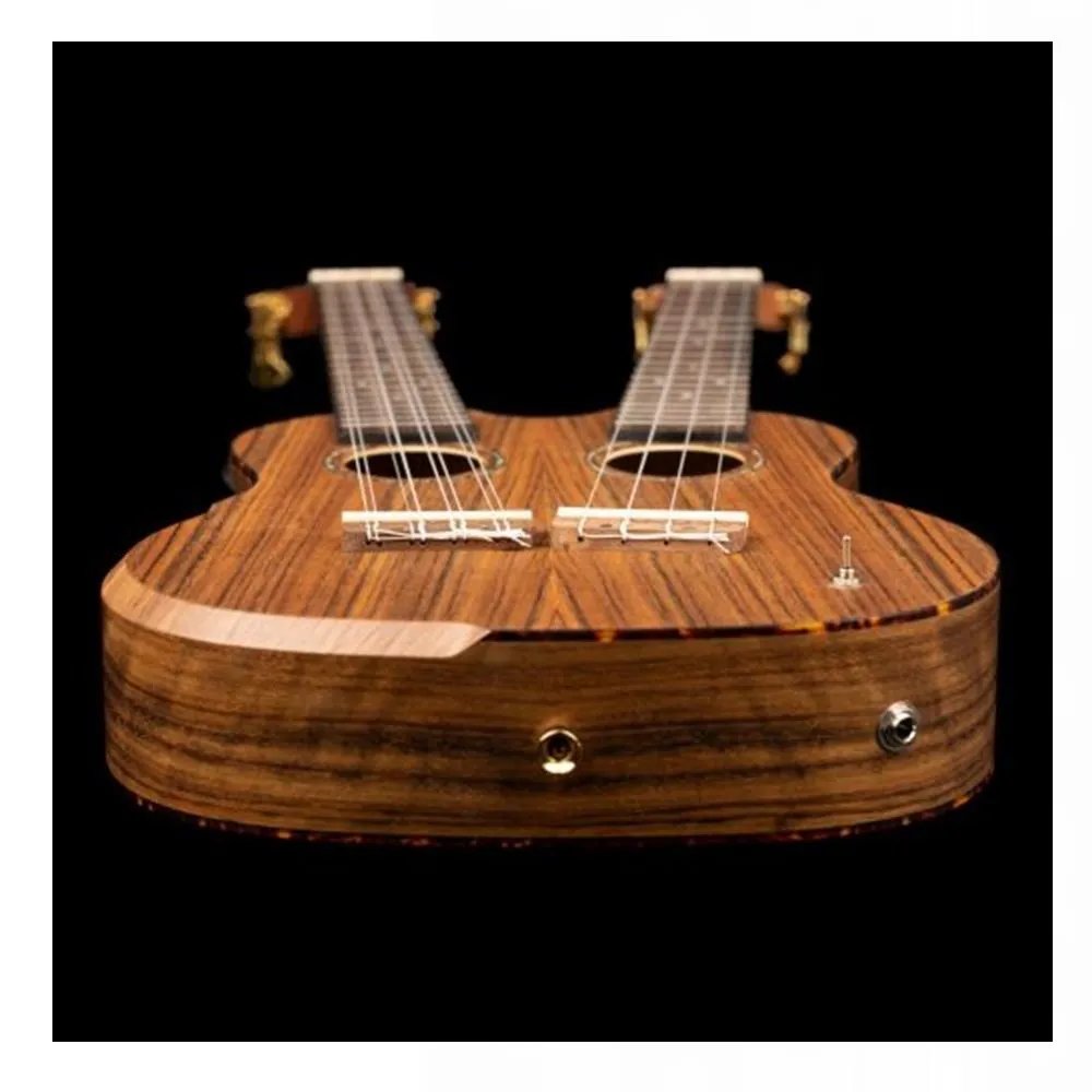 ORTEGA Hydra Double Neck Tenor Ukulele Acoustic/Electric Ovangkol - Image 5
