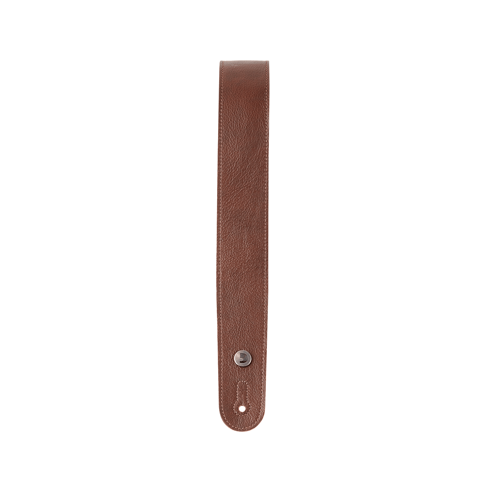 D'Addario Slim Garment Leather Guitar Strap, Brown - Image 5