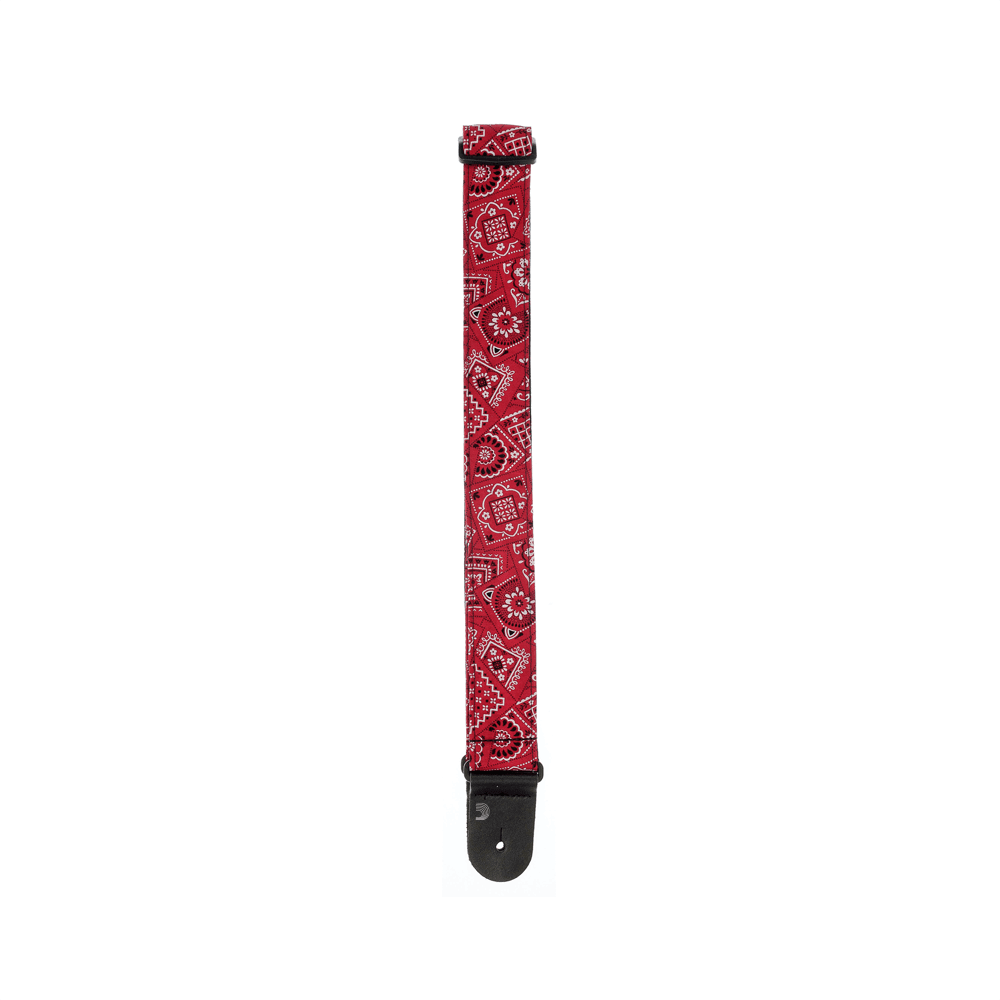 D'Addario Woven Guitar Strap, Bandana Red - Image 5