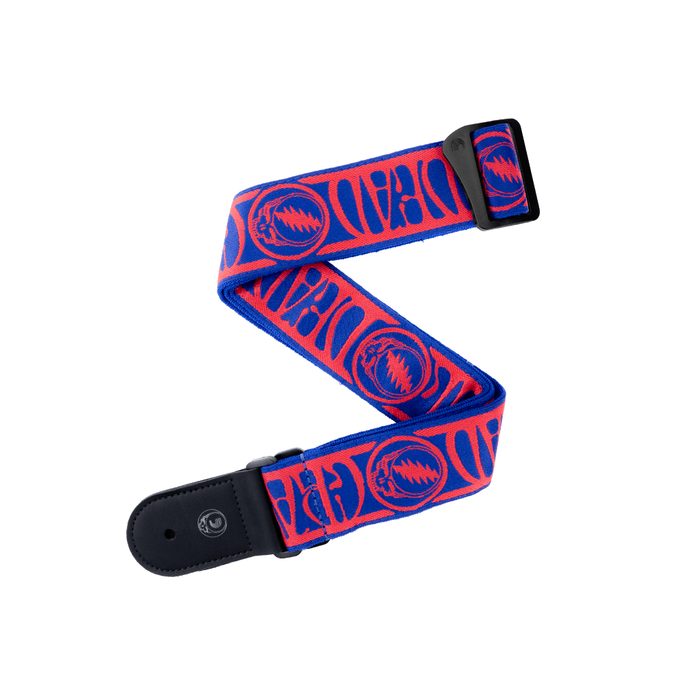 D'Addario Grateful Dead Woven, Steal Your Face, Red/Blue - Image 5