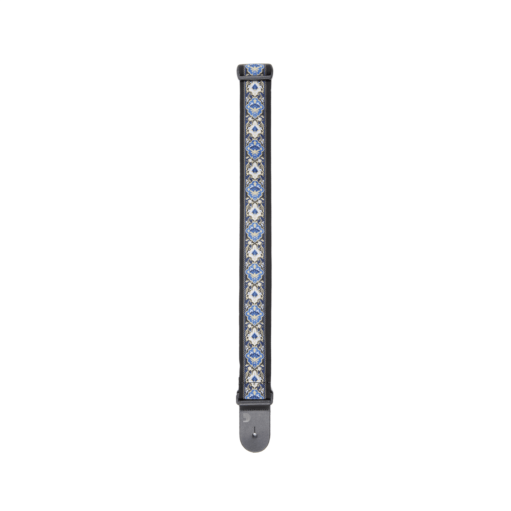 D'Addario Woven Guitar Strap, Blue Jaquard Design - Image 5