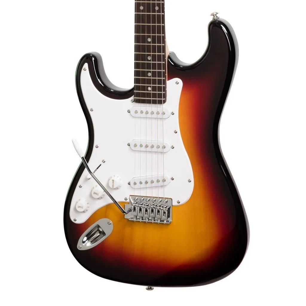 Casino ST-Style Left Handed Electric Guitar Sunburst W/ Bag and Strap - Image 5