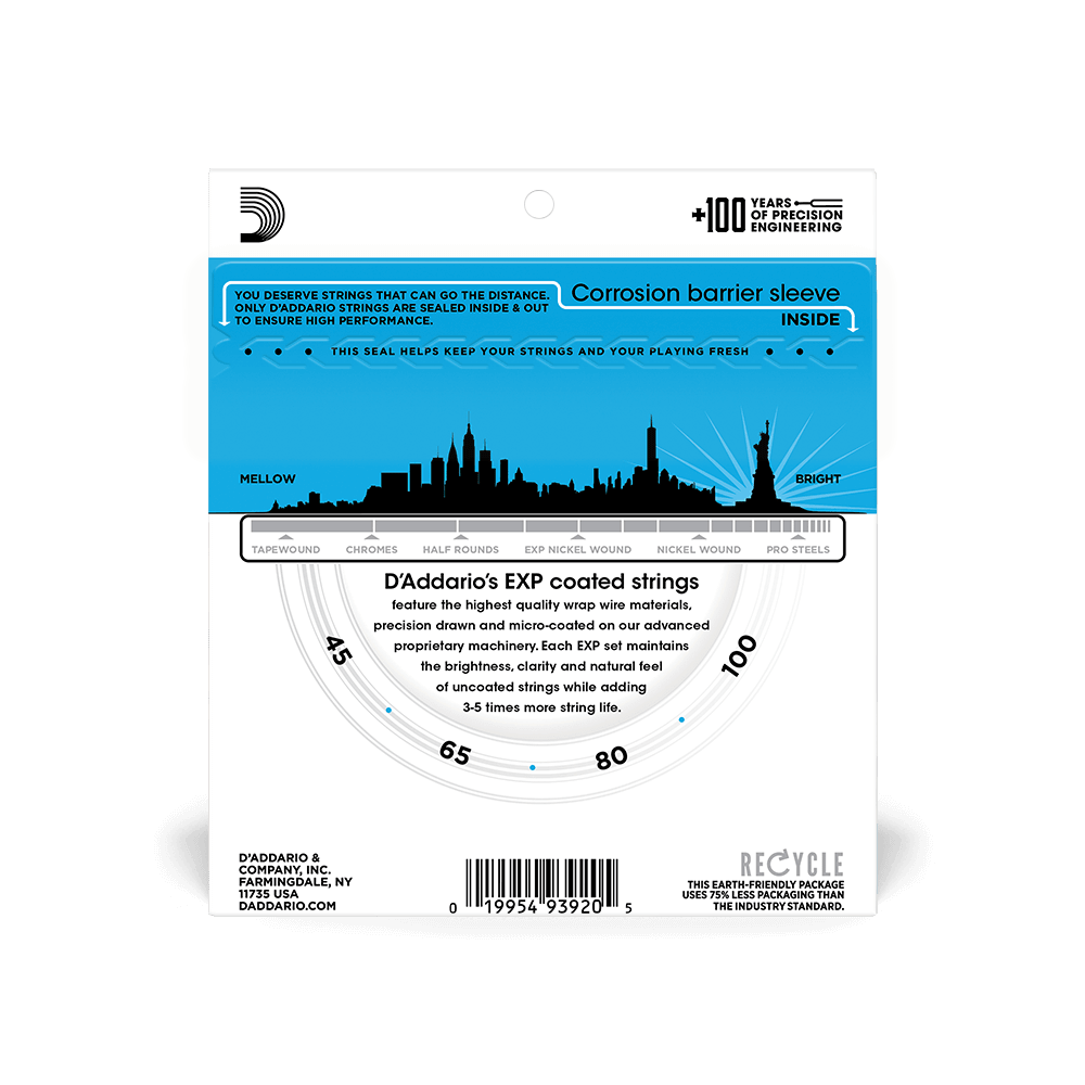 D'Addario EXPPBB170 Phosphor Bronze Coated Acoustic Bass Strings, Long Scale, 45-100 - Image 5