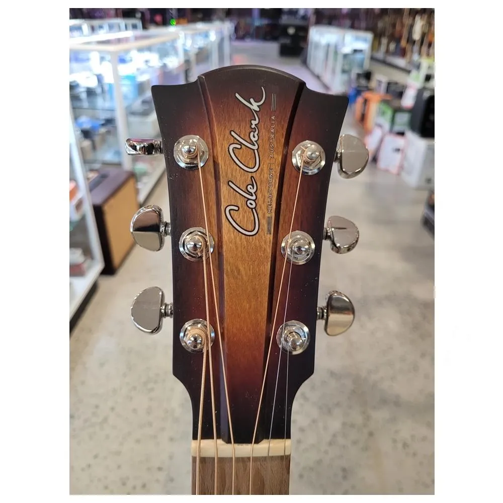 Cole Clark Fat Lady 1 Southern Silky Oak Acoustic / Electric Guitar Cutaway - Sunburst - Image 5