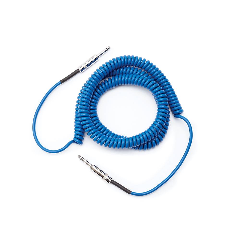 D'Addario Coiled Instrument Cable, 30' - Blue - Image 5