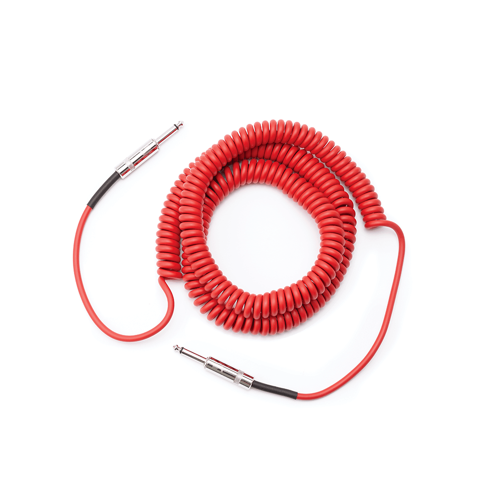 D'Addario Coiled Instrument Cable, 30' - Red - Image 5