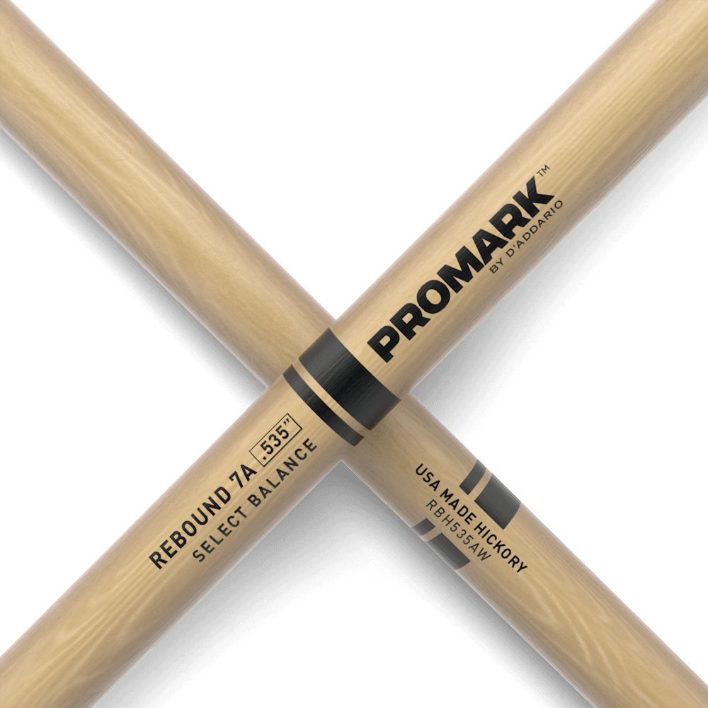 Promark Rebound 7A .535" Hickory Acorn Wood Tip - Image 5