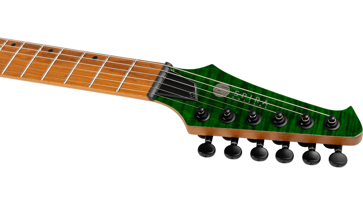 Spira S-450-TGR Electric Guitar - High Performance Rock Machine - Trans Green - Image 5
