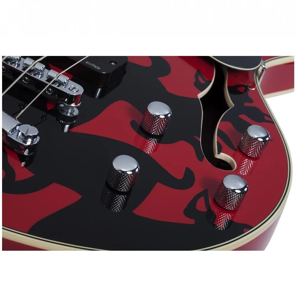 Schecter Simon Gallup Signature 4 String Corsair Hollowbody Bass Guitar - Image 5