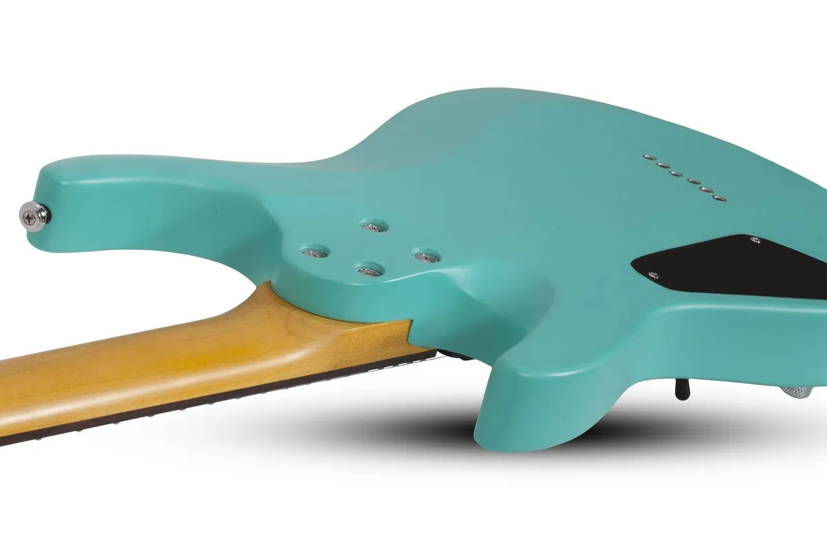 Schecter C-6 Deluxe Electric Guitar - Satin Aqua SCH428 - Image 5