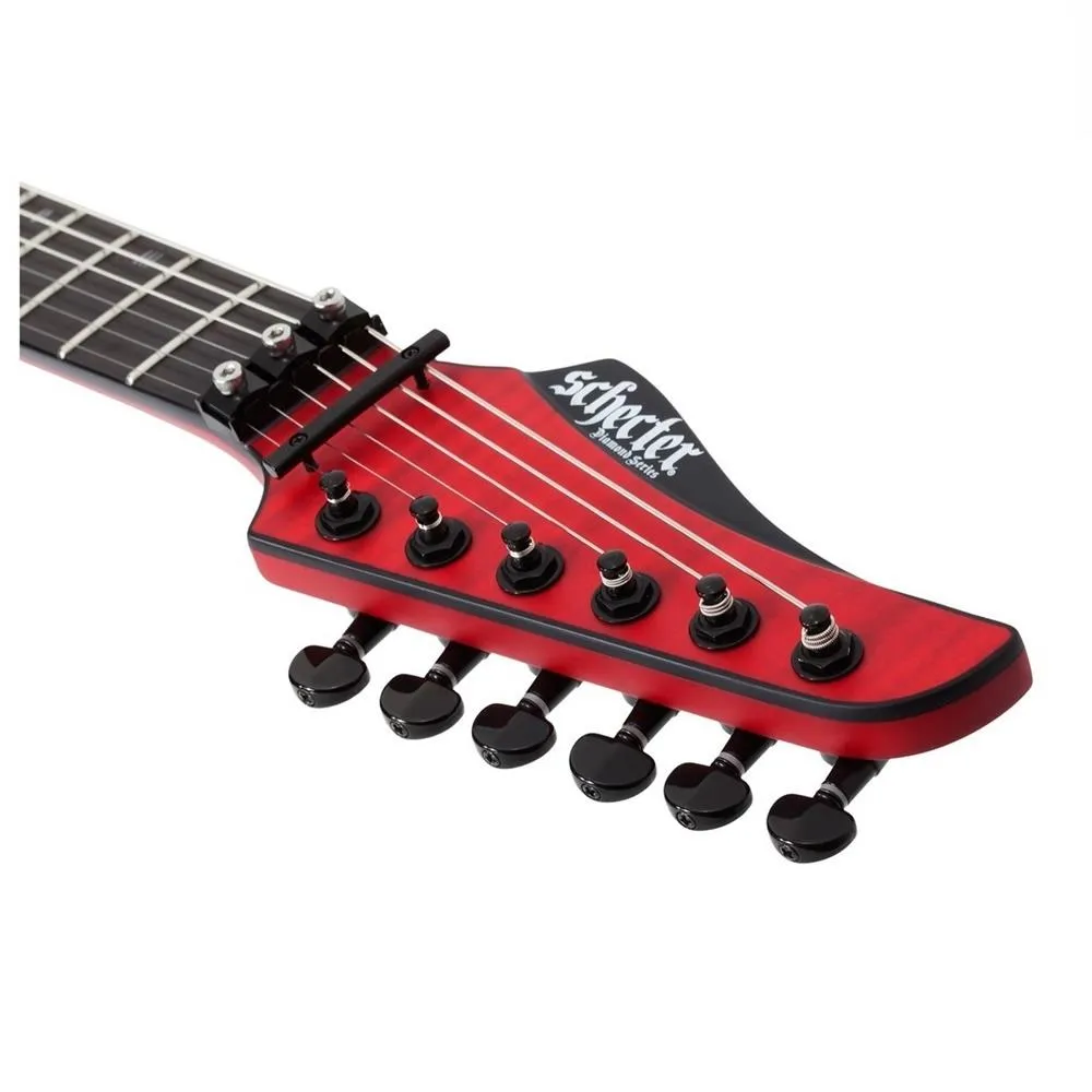 Schecter Banshee GT-6 FR Electric Guitar - Satin Trans Red Fact 2nd - Image 5