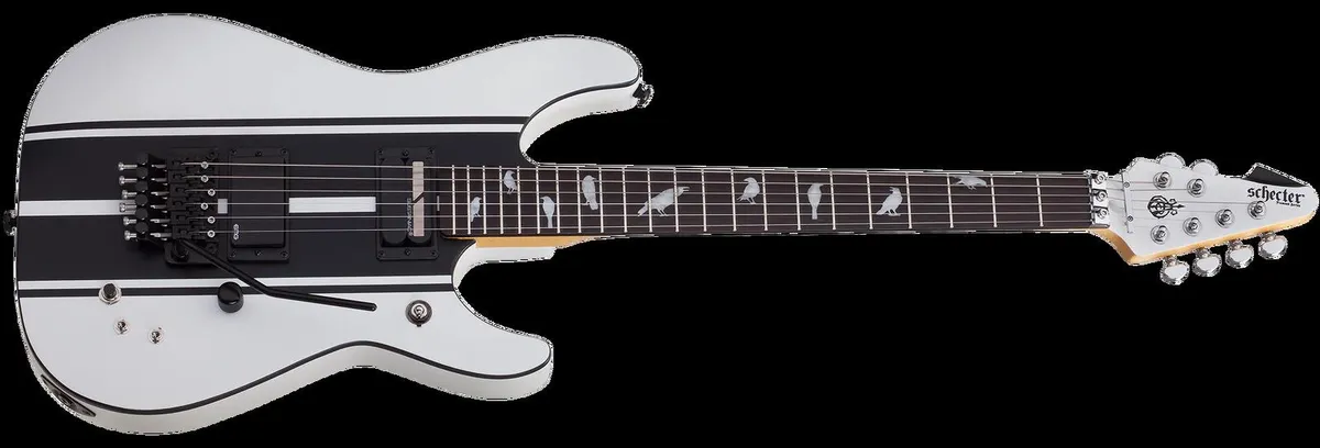 Schecter Signature DJ Ashba Electric Guitar, Satin White - Image 5